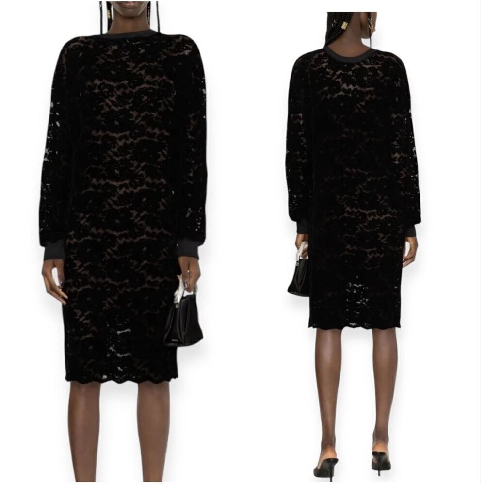Rachel Comey Britta Floral Lace Dress In Black, Size XS, New with tag